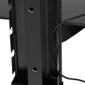 강화 유리 DVD 선반 벽걸이 더블 레이어, 호텔 AV 장비용 케이블 관리로 10kg 하중 - Product Image 4