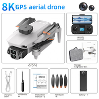 Dron RC Quadcopter L106 GPS Plegable con Flujo Óptico, Evitación de Obstáculos, Múltiples Lentes, 48MP FPV y Control Remoto para Adultos