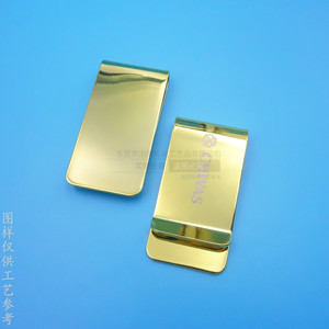Custom Metal <b>Money</b> <b>Clip</b> Gold Plated Stainless Steel Business Gift For Men Geometric Design - Product Image 2