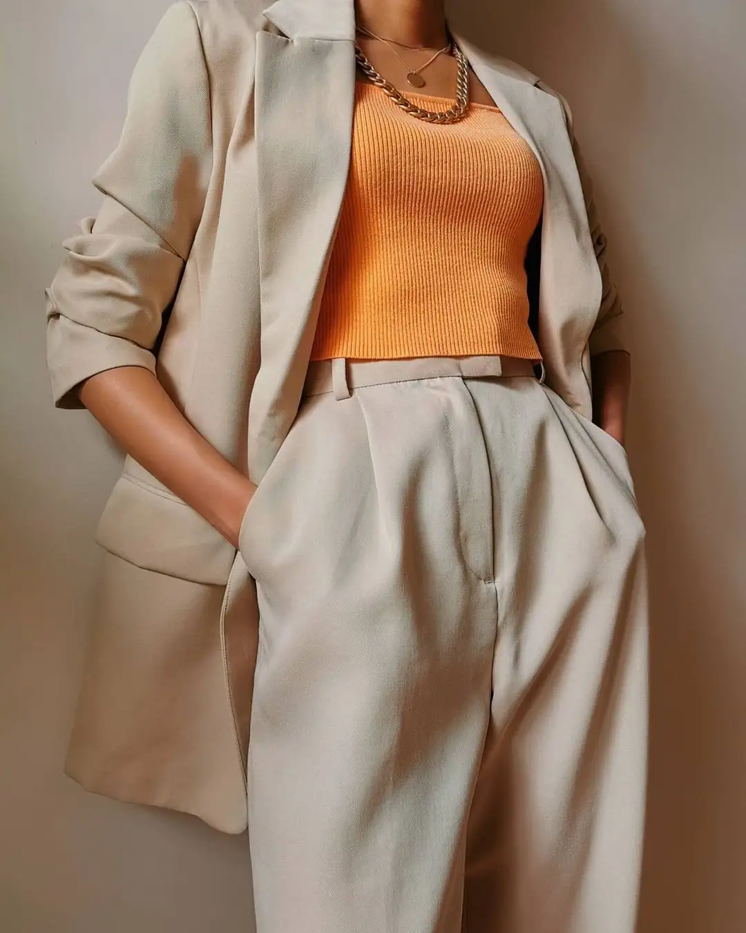2021 Summer Fashion Cotton Office Suits Womens Blazers Elegant Women's Long Plus Size Solid-Color Baggy Blazer