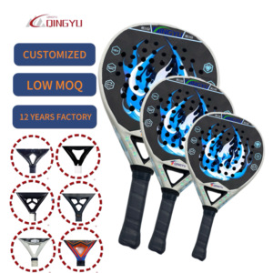 Raquetas de Pádel Ligeras y Portátiles con Logotipo Personalizado, Envío Rápido, 12K 24K, Pelota Blanca, Paletas de Pádel de Fibra de Carbono y Fibra de Vidrio para Niños - Product Image 1