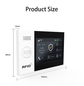 4,3 inch Tuya Smart Home beveiligingssysteem met draagbaar draadloos WIFI alarm voor branddeuren, rookmelder, ABS materiaal, GSM netwerk - Product Image 2