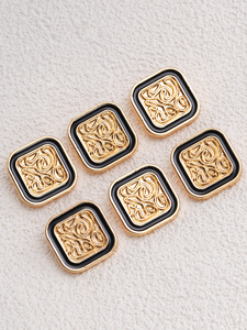 Thời Trang Độc Đáo Mô Hình Dập Nổi Vuông Shank Nút Kẽm Hợp Kim Áo Sơ Mi Nút Trang Trí Cho May Mặc Quần Áo Phụ Kiện - Product Image 6