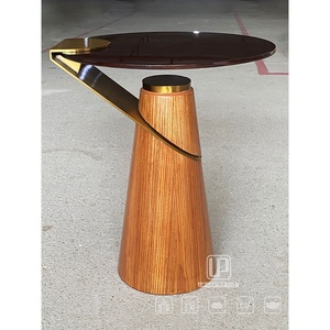 Exclusive Design Living Room Furniture Modern Stainless Steel Side <b>Table</b> Round <b>Small</b> Wooden <b>Coffee</b> <b>Table</b> Set - Product Image 1