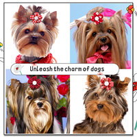 Fleur de cheveux universelle pour la Saint-Valentin Fleur de cheveux à la mode et mignonne pour chiens, chats et animaux