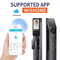 Kunci Pintu Pintar Otomatis Wishome WiFi Digital 3D Pengenal Wajah Kartu Kamera Harga Terjangkau Biometrik Tanpa Kunci