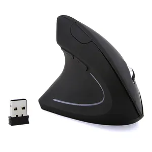 Ratón Vertical óptico ergonómico, receptor USB inalámbrico para manos grandes, 6D