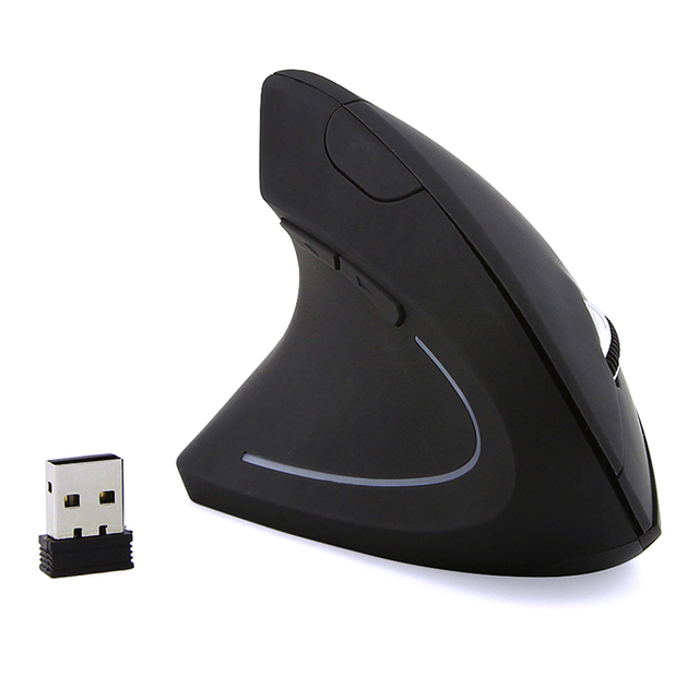 Best Seller Left Hand Use Ergonomic Optical Vertical Mouse Wireless USB Receiver for Large Hands 6D Vertical Mouse