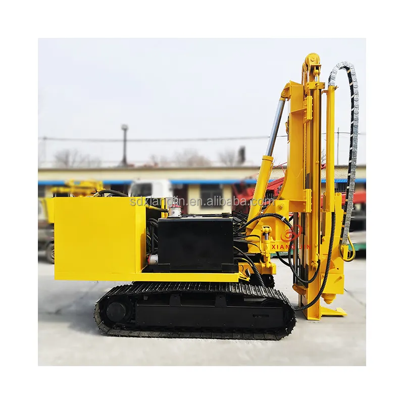 Photovoltaic Road Construction Ground Screw Pile Driver With Hydraulic Hammer