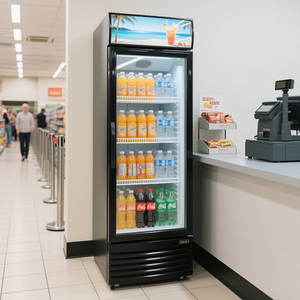 Siêu Thị Tùy Chỉnh Kính Cửa Duy Nhất Bia Chai Thẳng Đứng Tủ Lạnh Nước Trái Cây Lạnh Uống Dọc Hiển Thị Đồ Uống Tủ Lạnh - Product Image 1