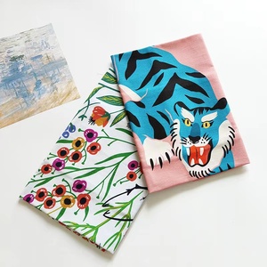 2024 tùy chỉnh chất lượng cao đầy màu sắc 100% cotton in Linen nhà bếp Khăn trà - Product Image 1