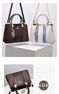 Nouveaux Sacs <span class=keywords><strong>à</strong></span> <span class=keywords><strong>Main</strong></span> de Luxe HK 2026 Grande Capacité en PU Imprimé Monogramme pour Femmes, Bloc de Couleurs, Fermeture Éclair <span class=keywords><strong>à</strong></span> Pompon, Imperméables - Product Image 5
