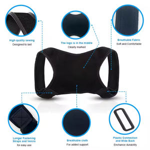 Alisador de espalda superior de nailon y neopreno personalizable, corrector de postura transpirable, protección de Palma, soporte de hombro - Product Image 5