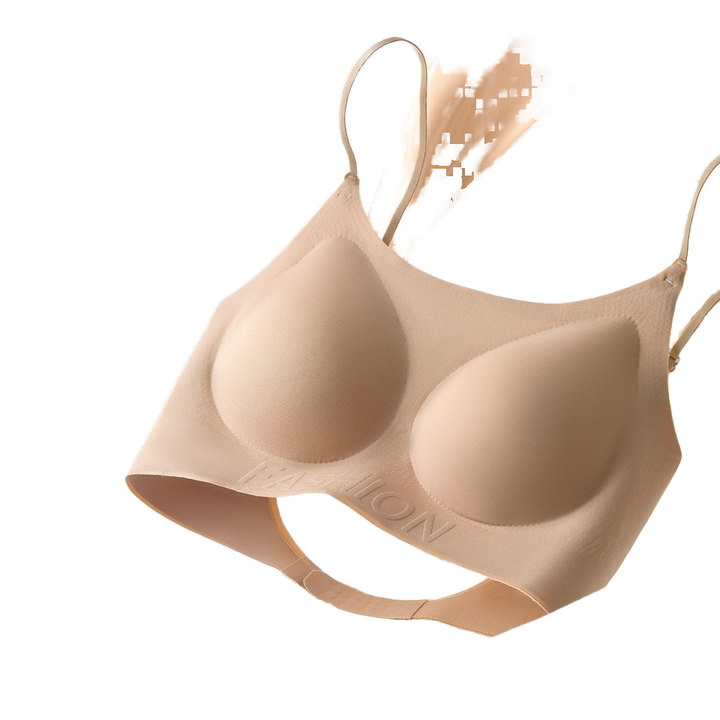 Cartoon Style Women's Foundation Invisible Bra Thin U-Shaped Backless White T-Shirt Small Chest Push-Up Non-See-Through Cup Logo