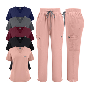 ชุดยูนิฟอร์มสครับแบบใหม่ NiaaHinn ปี 2026 สำหรับทุกเพศ ขายส่ง คอวี <span class=keywords><strong>กางเกง</strong></span>ทรงตรง ชุดยูนิฟอร์มสครับทางการแพทย์ ชุดยูนิฟอร์มสครับพรีเมียม - Product Image 2