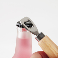 Ouvre-bouteille personnalisé avec poignée en bois de marque privée Ouvre-bouteille en liège