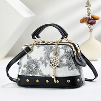 Sac à main femme grande capacité en PU gaufré avec fermeture éclair, style chinois et occidental, porté épaule/bandoulière – Meilleure vente 2026