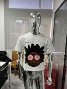 Maglietta da uomo con stampa digitale squadrata pesante corta girocollo oversize 100% cotone tutto il giorno che attira gli occhi - Product Image 4