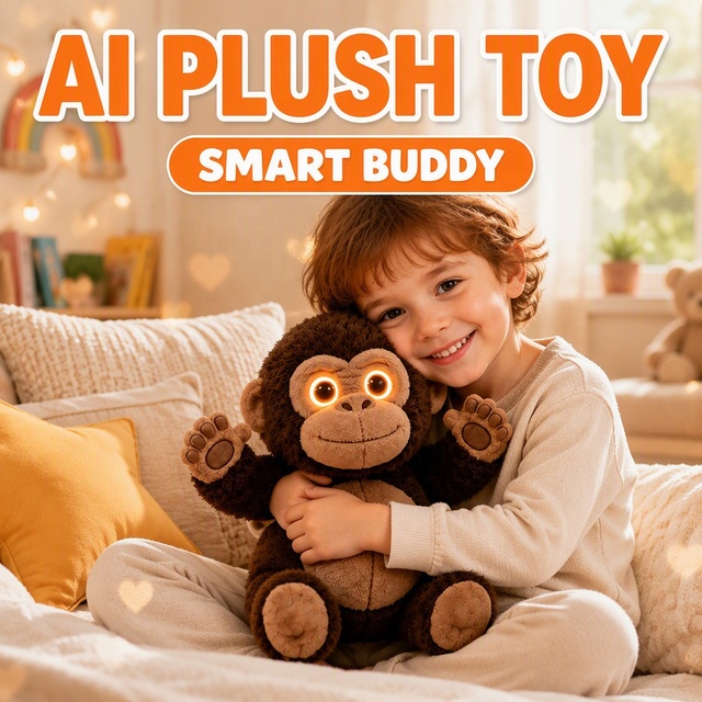AI Interactive Plush Toy WiFi Connection Smart Talking Giant Doll Kids Comfort Companion Stuffed Gift With App Control