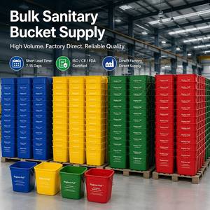 Multicolor <b>Mini</b> Commercial 2L Eco-Friendly PP Plastic Pail Stainless Steel Handle Detergent Sanitizing Bucket 2 <b>Scales</b> Custom - Product Image 4