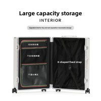 Valise à roulettes multifonctionnelle à ouverture frontale de 20 pouces avec serrure TSA, interface USB et support téléphone