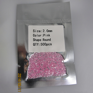Joyas sueltas 2mm Ronda Rosa CZ Cubic Zirconia <span class=keywords><strong>Gemas</strong></span> - Product Image 3