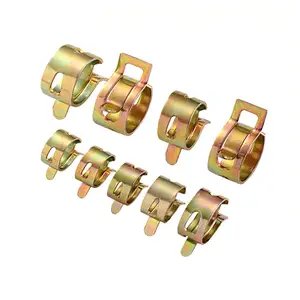 Metal Spring Clamps Zinc Spring Steel Hose Clamping Safety Spring Clip Adjustable Tube Clamps