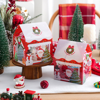 Boîte en plastique transparente pour biscuits, bonbons et aliments pour bébés, décoration de Noël et de Nouvel An