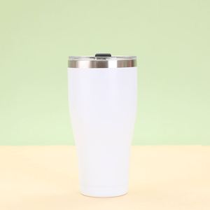 Wholesale Curved Tumbler 20oz 30oz 40oz <b>Double</b> <b>Wall</b> Vacuum Insulated Stainless Steel Mug with Lid Custom - Product Image 1