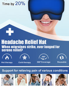 Soğuk ve sıcak tedavi kapağı ile baş ağrısı kapağı ve migren kap jel buz kapağı baş ağrısı, göz torbaları ve sinüsler için uygundur - Product Image 3