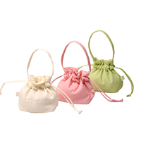 Pochette de maquillage en peluche douce et tendance |   Pochette à cordon de serrage style bonbons Kawaii |   Mini sac pour rouge à lèvres et écouteurs
