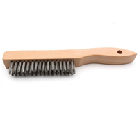 Brosse de nettoyage en fil d'acier industrielle personnalisée poils en bois d'acier inoxydable pour la peinture fil de cuivre personnalisable