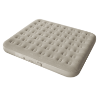 Matelas de camping gonflable triple de luxe beige moderne pliable pour 3 personnes, auto-gonflant, en mousse éponge, résistant à l'humidité
