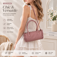 Tas Selempang Polkadot Lucu Wanita, Tas Tangan Mini, Tas Selempang Ruffle Berpita, Tas Fashion, Tas Jinjing Kecil, Logo Custom OEM
