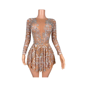 Gaun pesta mewah wanita berlian imitasi kristal rumbai gaya pendek pernikahan klub seksi/ulang tahun/MAKAN MALAM/gaun/gaun <span class=keywords><strong>Prom</strong></span> malam - Product Image 1