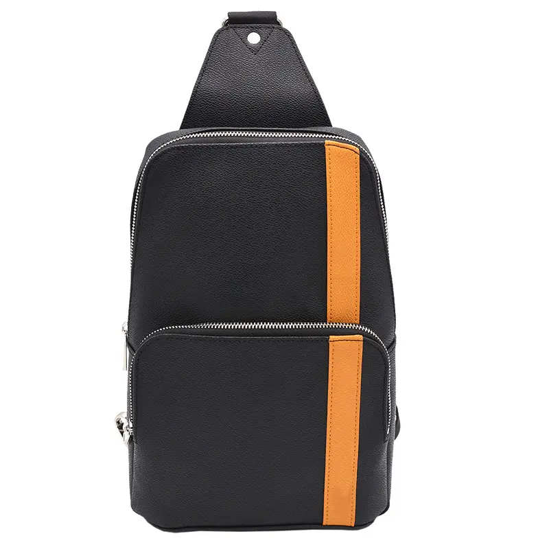 Hot Product Custom PU Leather Chest Bags Handmade Crossbody Bag High Quality Outdoor Waterproof Sling Bags For Men