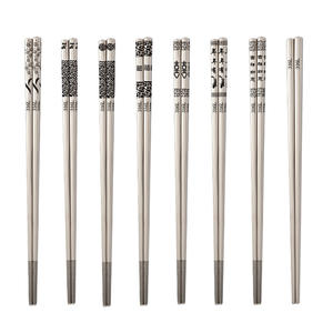 Yt-B001 Palillos de acero inoxidable 316L de 24 cm, cuadrados, duraderos, juego de cubiertos para adultos. - Product Image 4