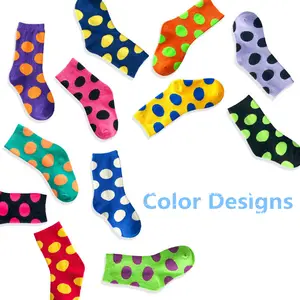 Nice Looking Dots Design Custom Design Baby Children Kids Cotton Socks