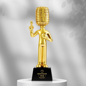 Trofeo de 7x28m, micrófono de buena voz, premio, micrófono de resina de cristal, trofeo, micrófono de oro, plata, bronce, trofeo, MH-NJ0158 - Product Image 3