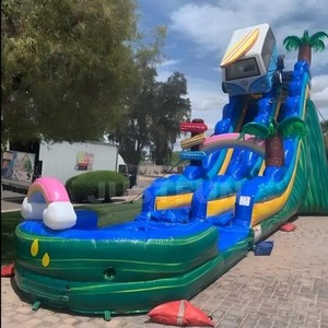 Toboggan aquatique sur le thème <span class=keywords><strong>de</strong></span> la plage toboggan gonflable avec <span class=keywords><strong>piscine</strong></span> toboggan gonflable pour camping-car - Product Image 2