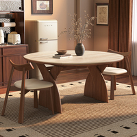 Ensemble de table et chaises de salle à manger rectangulaire en bois massif, design scandinave moderne de luxe, durable, extensible et pliable, 4 à 8 places