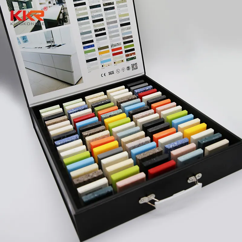 Kkr Hot Selling Kwaliteit Kunststeen 6-30Mm Dikte Acryl Massief Oppervlak Plaat Marmeren Plaat Voor Keuken Aanrecht