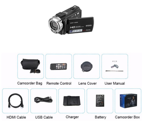 Ordro HDR-V12 1080P FHD 16X Kỹ Thuật Số Video Máy Ảnh <span class=keywords><strong>Pocket</strong></span> Vlog Máy Ảnh Mini Cổ Điển Máy Quay Phim Cho Quà Tặng - Product Image 6