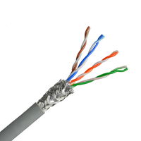 Alta velocidad Ftp Cat5e 305m 1000ft One Box 4pr 24awg Foil Blindado CCA COBRE HCCA Pass Flukee test 150MHz Lan Cable de red