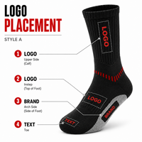 Chaussettes de sport personnalisées en jacquard avec logo, anti-ampoules, respirantes, pour l'entraînement au basketball, unisexes, chaussettes de sport en tissu éponge personnalisées