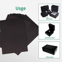 Papier cartonné noir mat 200GSM-350GSM utilisé pour les sacs d'emballage en papier, les boîtes en papier