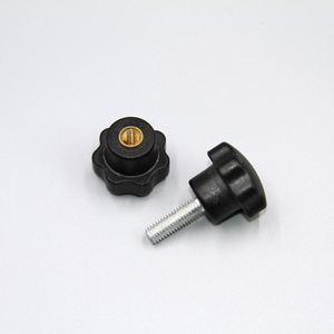 Poignée et bouton en plastique noir de 25 mm pour machine-outil avec design contemporain - Product Image 2