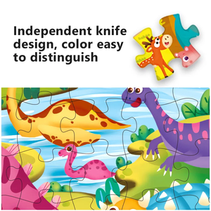 <span class=keywords><strong>Puzzle</strong></span> Educativo in Legno per Bambini con Manico, Set da <span class=keywords><strong>24</strong></span> <span class=keywords><strong>Pezzi</strong></span> Personalizzabile, Gioco Didattico per Bambini - Product Image 3