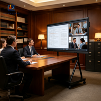 Tableau blanc interactif OEM ODM du fabricant, écran tactile 4K 10 points, double système Android/Windows, tableau intelligent pour le bureau