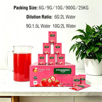 Aardbeiensmaak Instant Poederdrank Halal Gecertificeerd Fruit Smaak Drankmix OEM Fabrikant Leverancier